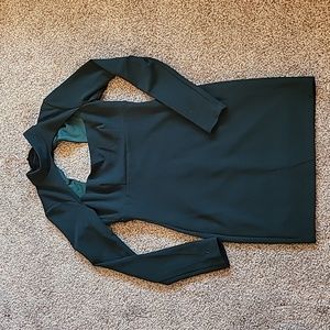 Lulus dressy long sleeve forest green dress.